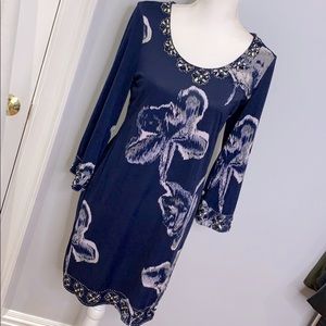 INC Women’s Navy Embellished Dress